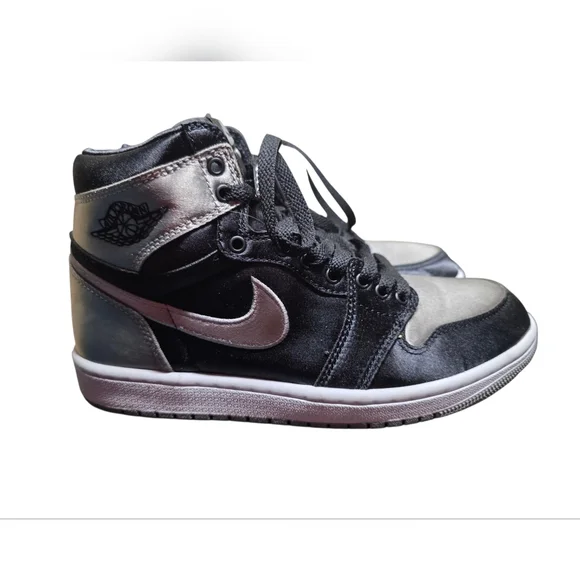 AIR Jordan Sneakers 1 Retro OG High Satin Shadow 6Y will Fit 8 Womens AUTHENTIC - Picture 2 of 5